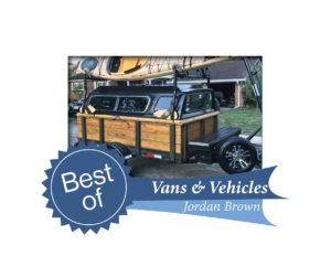 Jordan Brown's winning entry in Vans And Vehicles. A converted camper trailer.