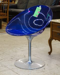 1995 Eros Chair by Philippe Starck for Kartell in blue.